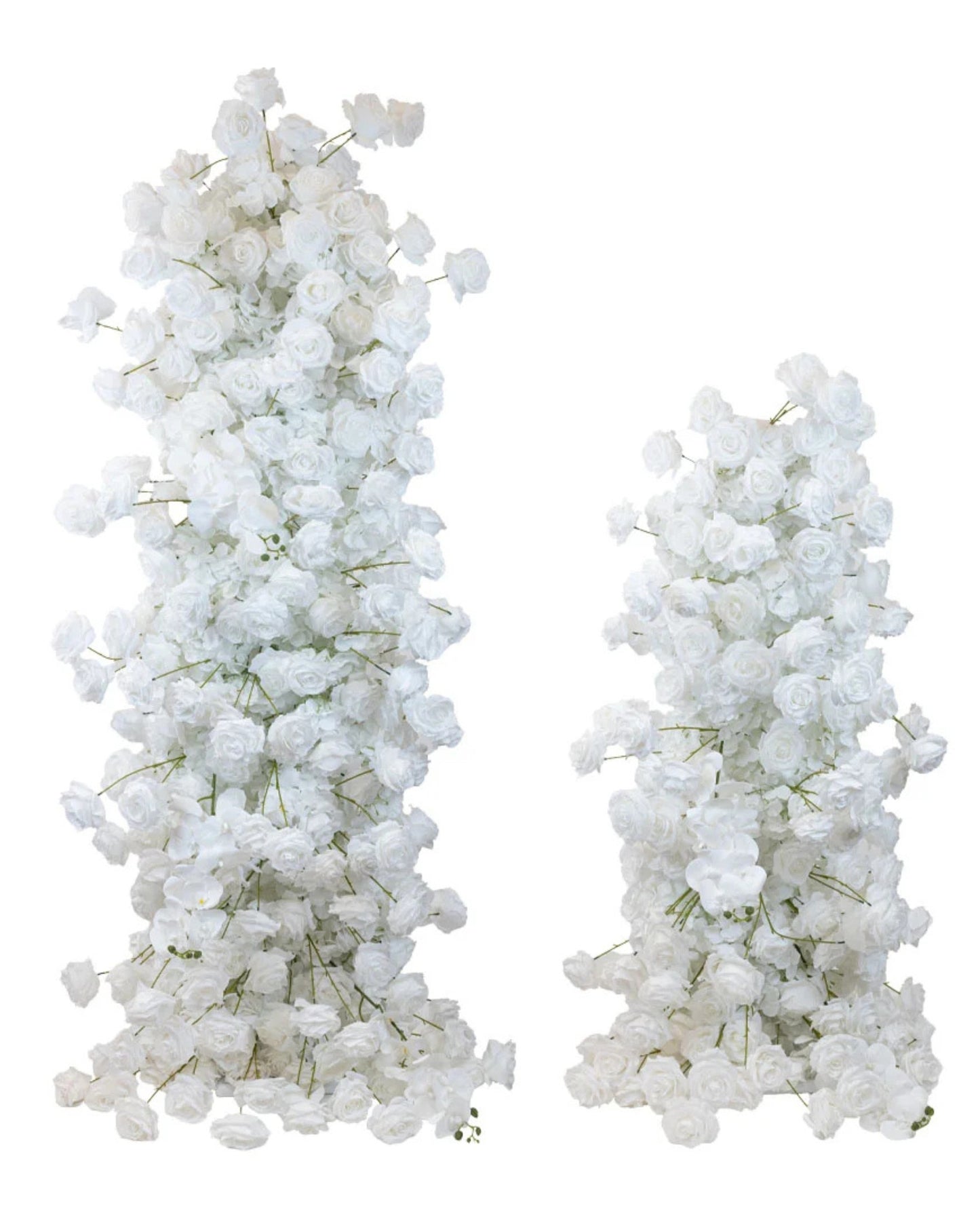 White Floral Arrangement Pair Hire